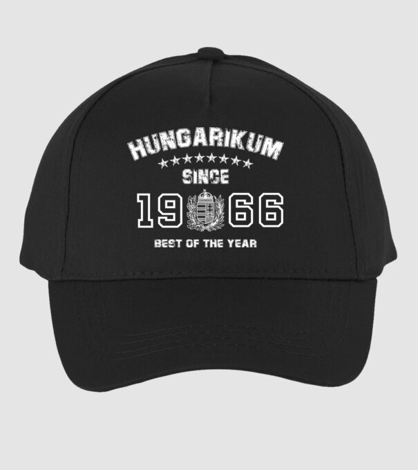 hungarikum since 1966 best of the year, magyar címer minta fekete pólón