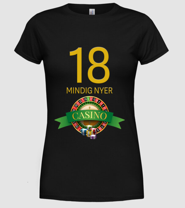 CASINO 18 MINDIG NYER minta fekete pólón