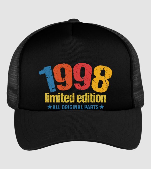 1998 limited edition ,all original parts, születésnapi felirat minta fekete pólón