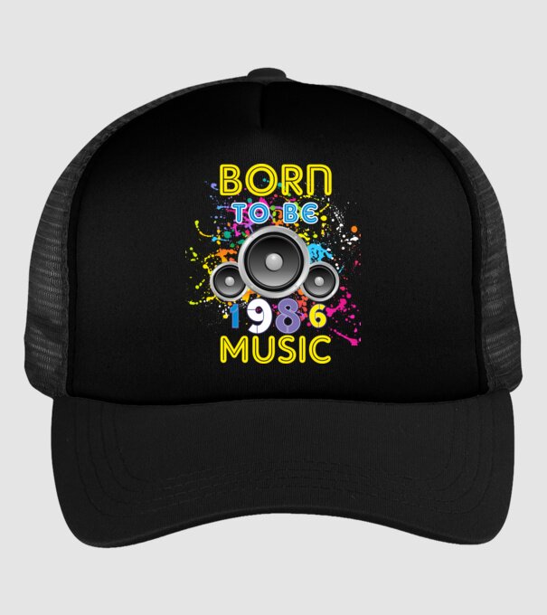 born to be music születésnapi DJ ,1986-ban született minta fekete pólón
