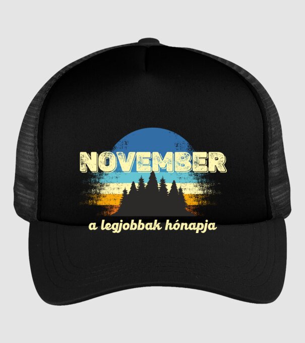 november a legobbak hónapja, novemberben születetteknek minta fekete pólón