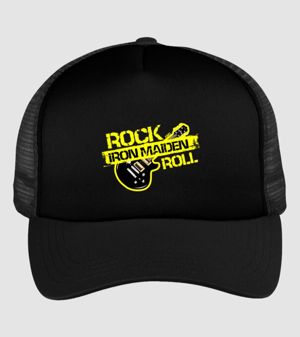 rock and roll gitár IRON MAIDEN minta fekete pólón