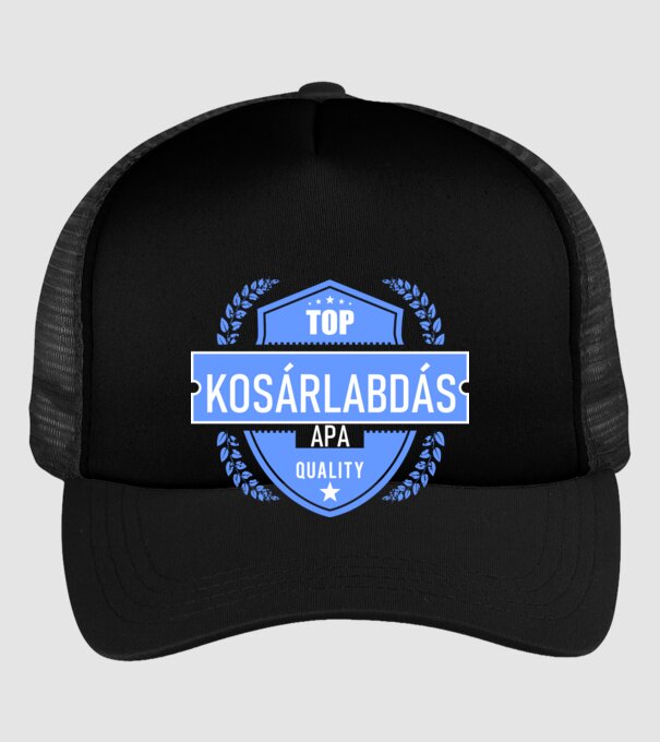 TOP QUALITY KOSÁRLABDÁS APUKA minta fekete pólón