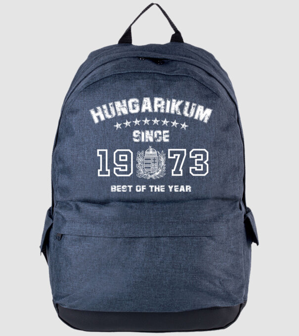 hungarikum since 1973 best of the year, magyar címer minta farmerkék pólón