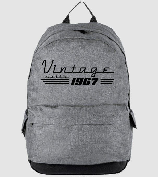 vintage classic amerikai retro stílusú születésnapi felirat 1967 minta szürke pólón