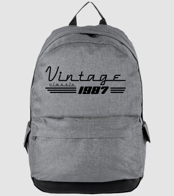 vintage classic amerikai retro stílusú születésnapi felirat 1987 minta szürke pólón