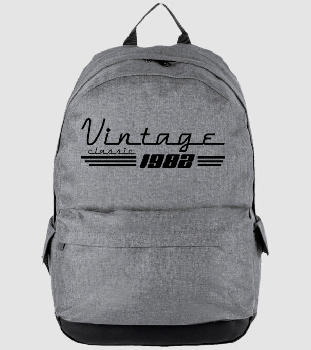 vintage retro amerikai stílusú születésnapi felirat 1982 minta szürke pólón