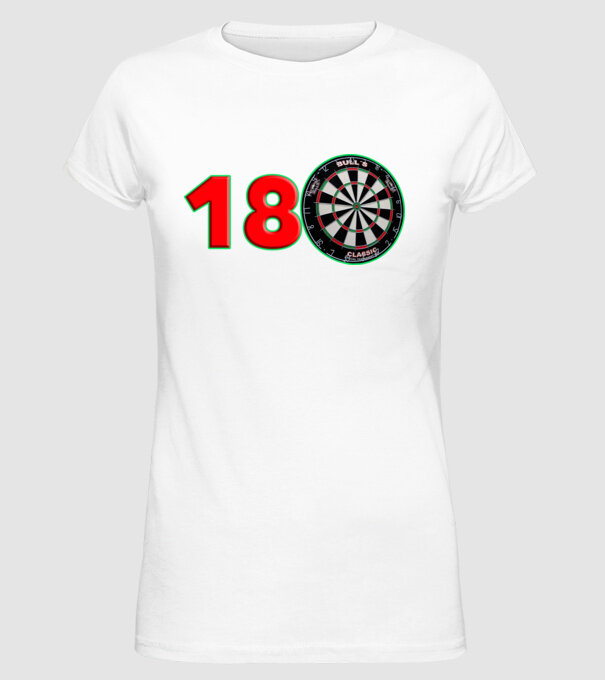 180DARTS minta fehér pólón