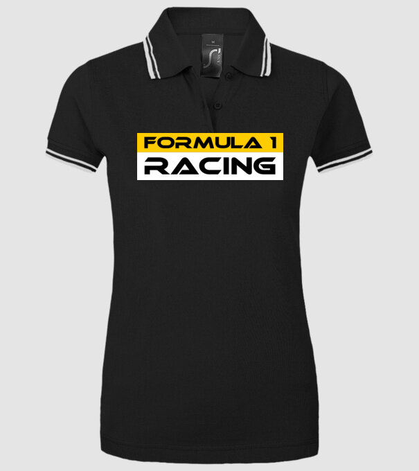 FORMULA 1 RACING minta fekete pólón