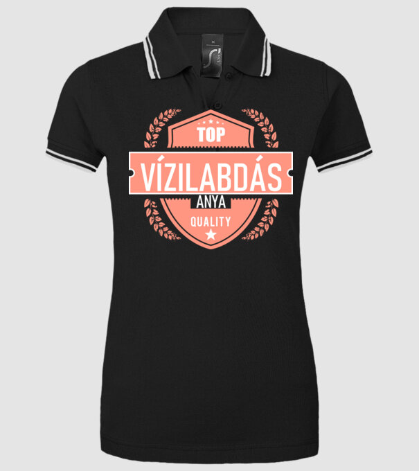 TOP QUALITY VIZILABDÁS ANYUKA minta fekete pólón