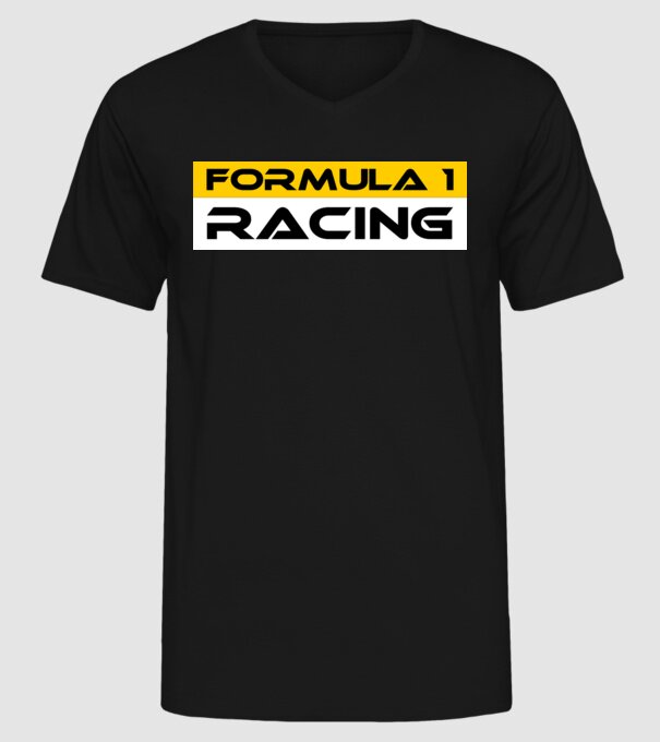 FORMULA 1 RACING minta fekete pólón