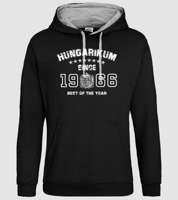 hungarikum since 1966 best of the year, magyar címer minta fekete pólón