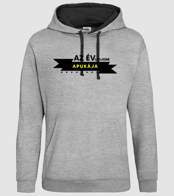 AZ ÉV LEGJOBB APUKÁJA minta szürke pólón