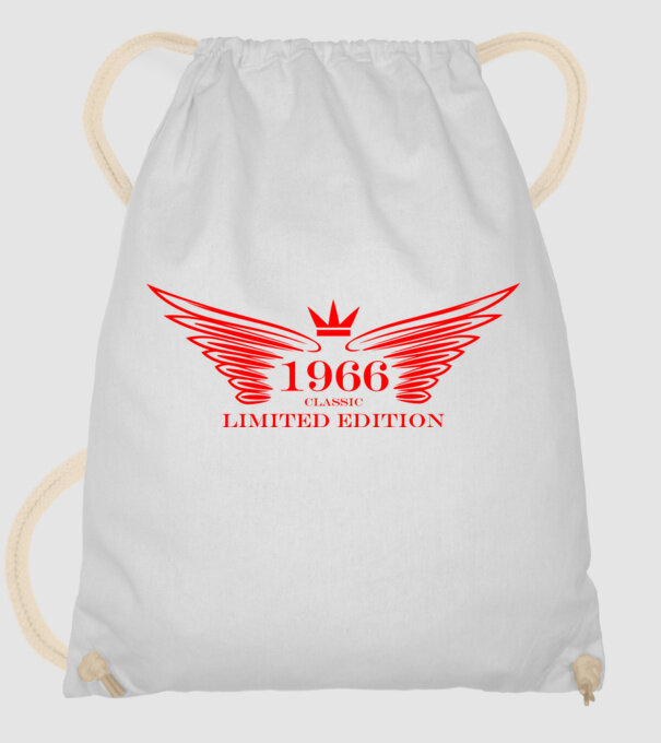 classic limited edition wing, szárnyas koronás születésnapi embléma 1966 minta fehér pólón