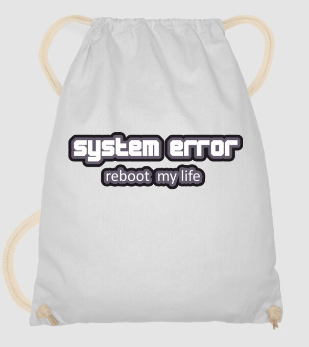 system errorr reboot minta fehér pólón
