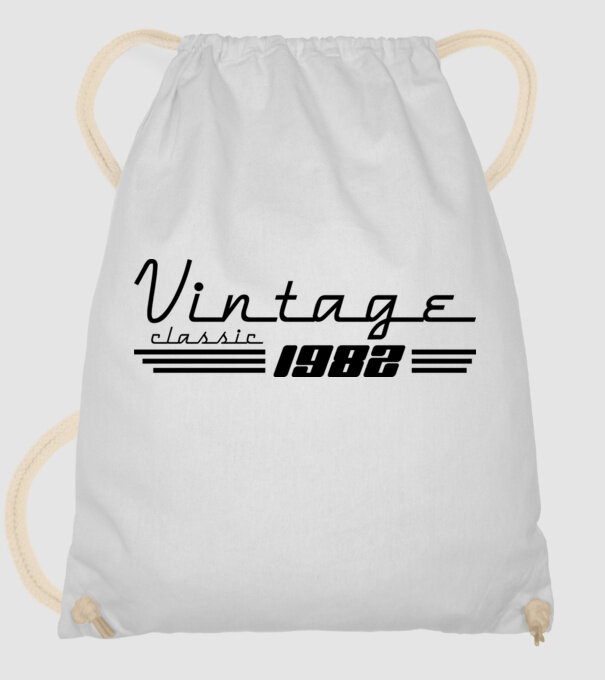 vintage retro amerikai stílusú születésnapi felirat 1982 minta fehér pólón