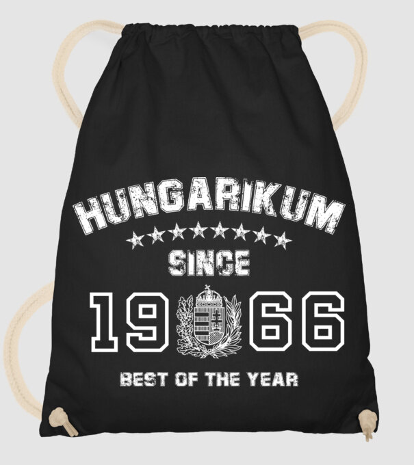 hungarikum since 1966 best of the year, magyar címer minta fekete pólón
