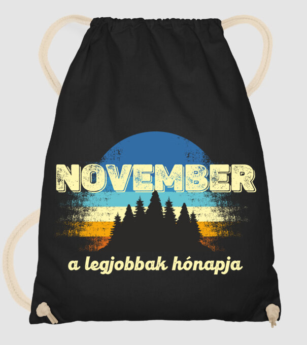 november a legobbak hónapja, novemberben születetteknek minta fekete pólón