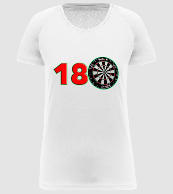 180DARTS minta fehér pólón