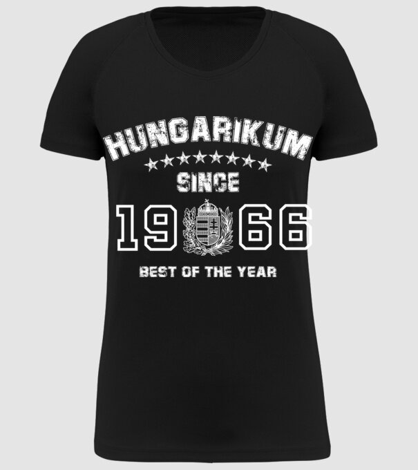 hungarikum since 1966 best of the year, magyar címer minta fekete pólón
