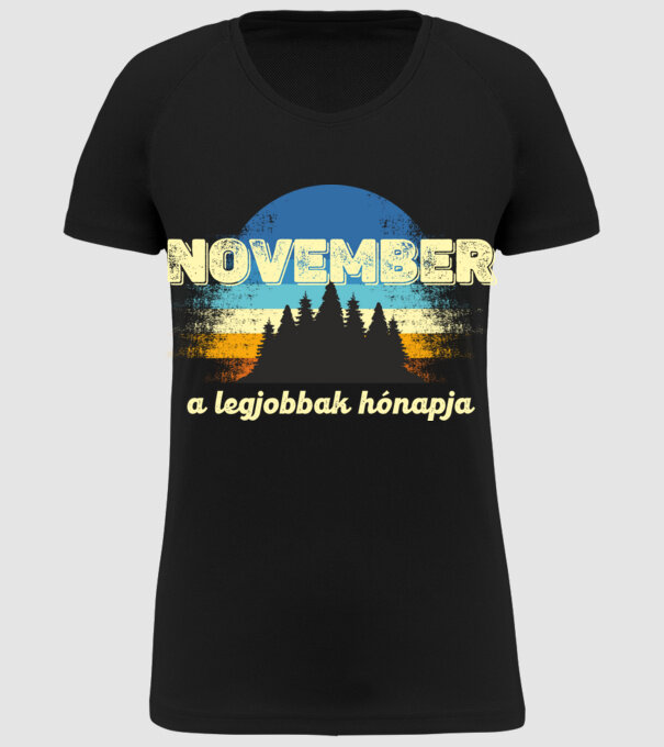 november a legobbak hónapja, novemberben születetteknek minta fekete pólón