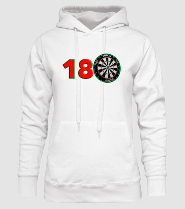 180DARTS minta fehér pólón