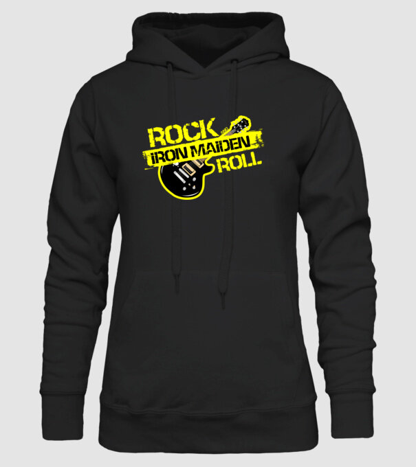 rock and roll gitár IRON MAIDEN minta fekete pólón