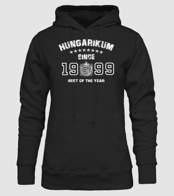 hungarikum since 1999 best of the year minta fekete pólón