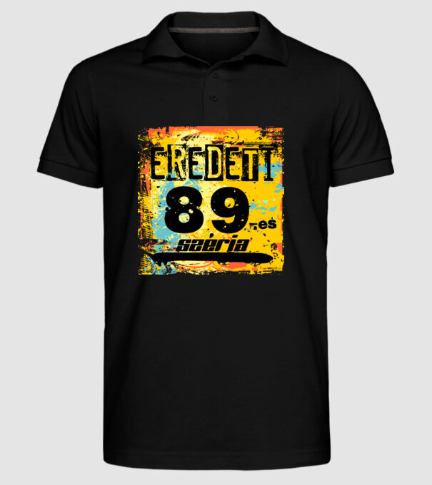 eredeti széria grunge graffiti 89-es, 1989 minta fekete pólón