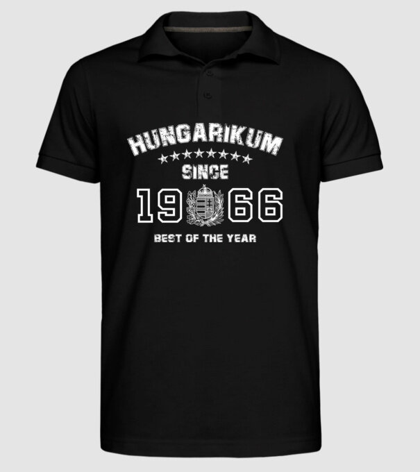 hungarikum since 1966 best of the year, magyar címer minta fekete pólón