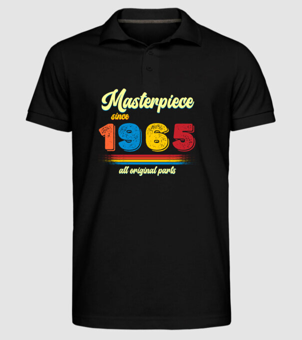 masterpiece all original parts since 1965, mesterdarab, etalon minta fekete pólón