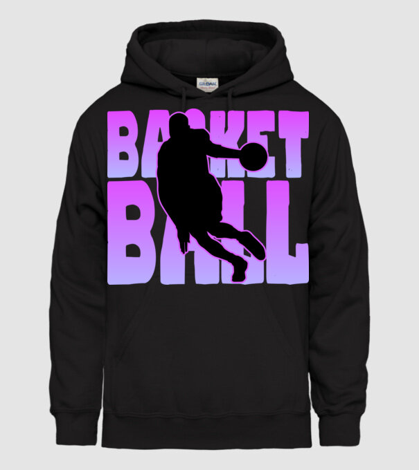 basket ball player, kosaras, kosárlabdás minta fekete pólón