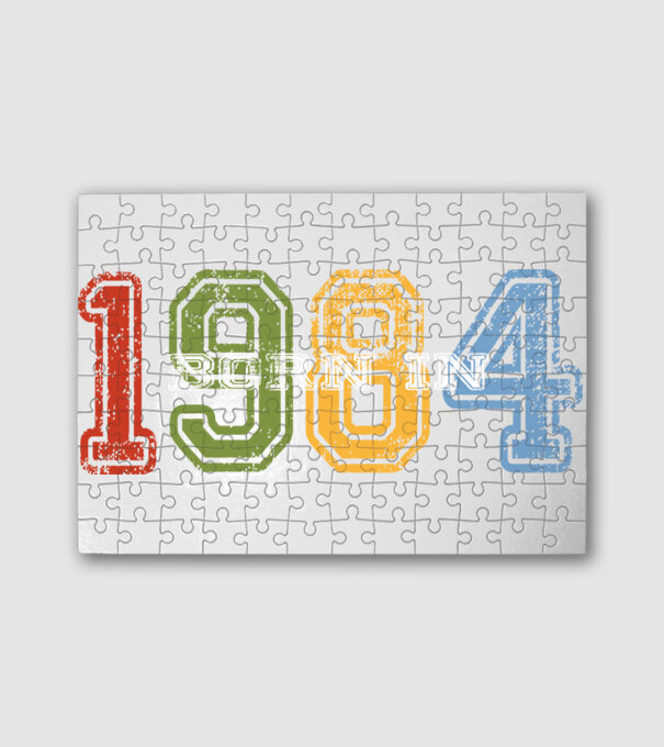born in 1984 születésnapi felirat minta fehér pólón