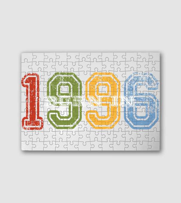 born in 1996 születésnapi felirat minta fehér pólón