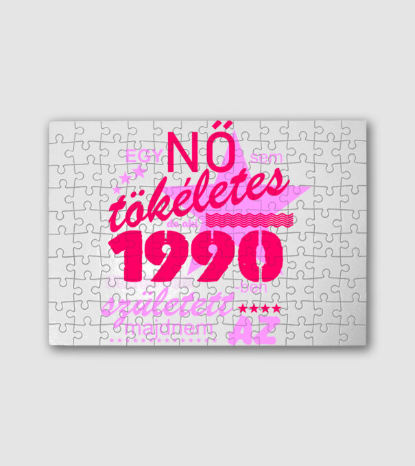 egy nő sem tökéletes 1990 minta fehér pólón