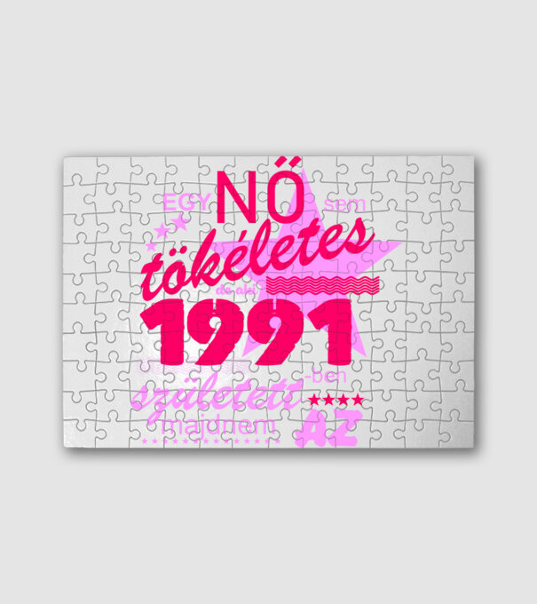 egy nő sem tökéletes 1991 minta fehér pólón