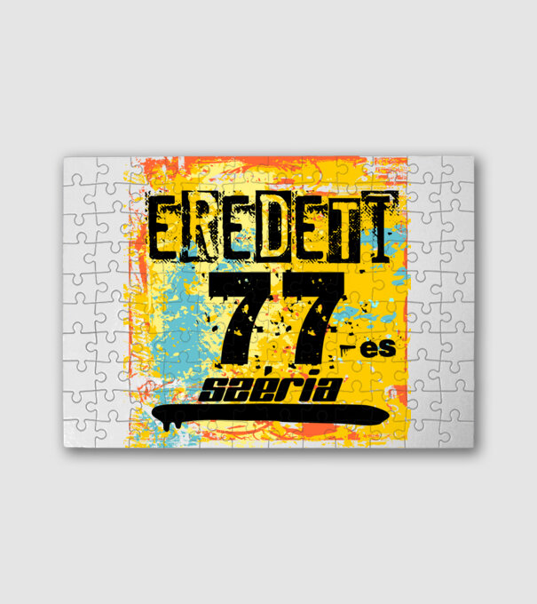 eredeti 77-es széria, grunge graffiti, 1977, születésnapi minta, dátum, évszám minta fehér pólón