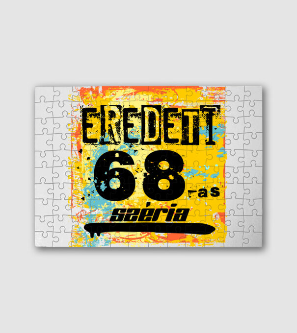eredeti széria grunge graffiti 68-as. 68 éves minta fehér pólón