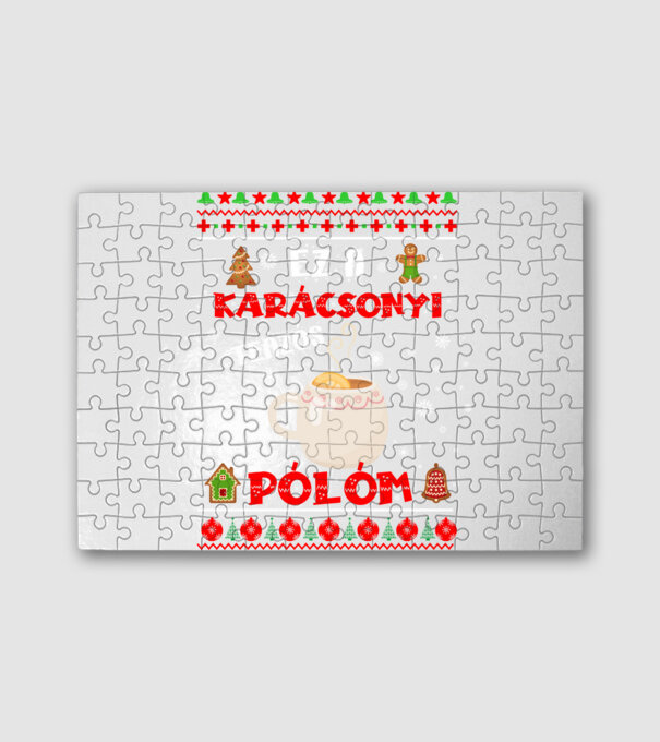 ez a karácsonyi teázós pólóm minta fehér pólón