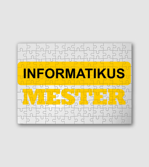 INFORMATIKUS MESTER minta fehér pólón