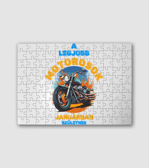 legjobb motorosok januárban születnek minta fehér pólón