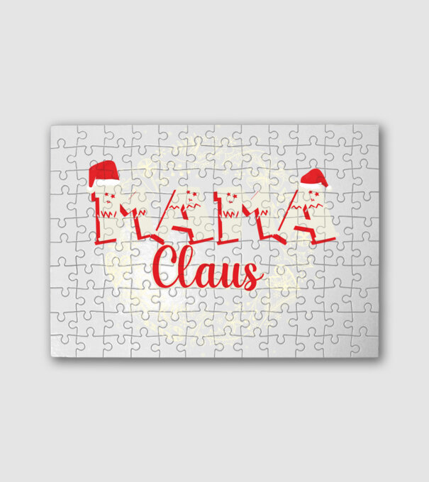 mama claus mikulás nagymama minta fehér pólón