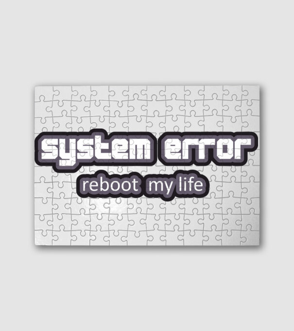 system errorr reboot minta fehér pólón