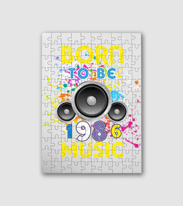 born to be music születésnapi DJ ,1986-ban született minta fehér pólón