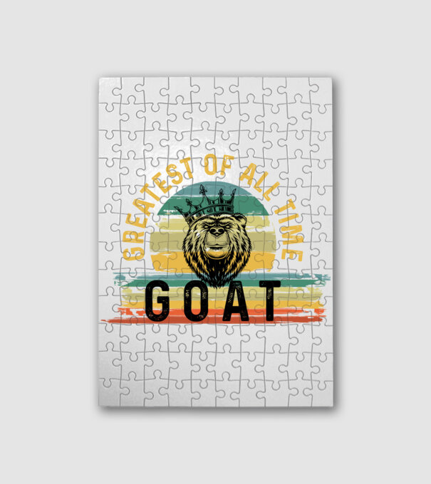 GOAT , MEDVE FEJ, MINDEN IDŐK LEGJOBBJA ,korona, király minta fehér pólón