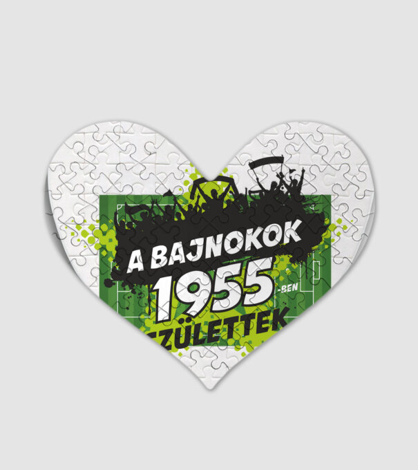 A BAJNOKOK 1955-BEN SZÜLETTEK SZÜLINAPI FOCIS PÓLÓ MINTA minta fehér pólón