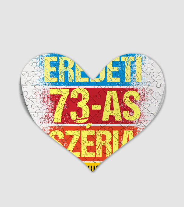 EREDEDI 73-AS SZÉRIA KLASSZKUS MODELL, RETRO SZÜLETÉSNAP minta fehér pólón