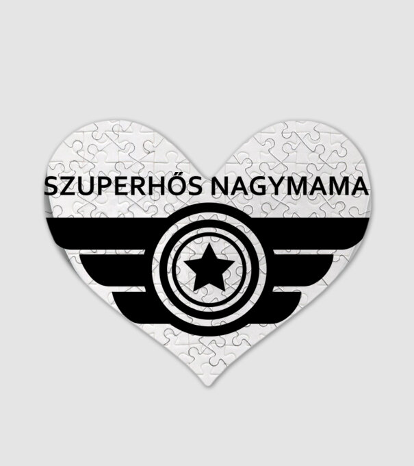 SZUPERHŐS NAGYMAMA minta fehér pólón