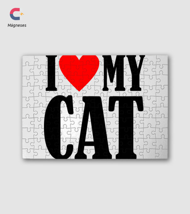 I LOVE MY CAT minta fehér pólón