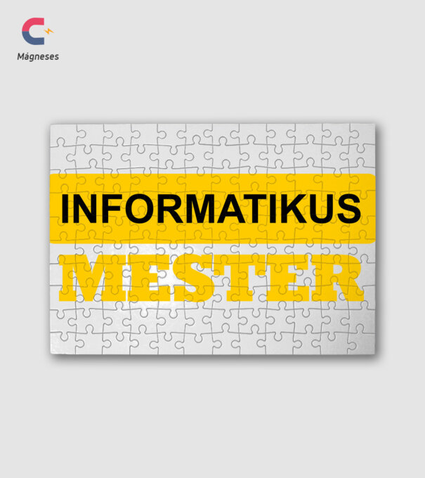 INFORMATIKUS MESTER minta fehér pólón